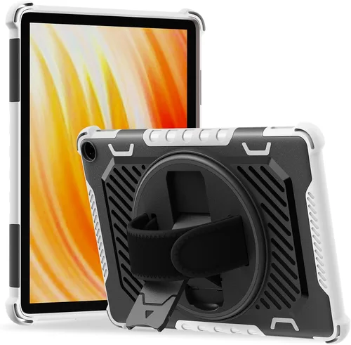 Vista 8 de ROISKIN Funda para Tablet Fire HD 10 de 2023 con soporte de patada de 360 y correa de mano