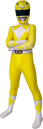Vista 4 de CEMDER Disfraz de superhéroe negro Zentai con máscara separada disfraz de Halloween