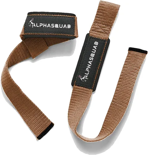 Vista 7 de ALPHASQUAD Correas de levantamiento para levantamiento de pesas – Correas de muñeca resistentes para levantamiento de pesas con envolturas de Negro