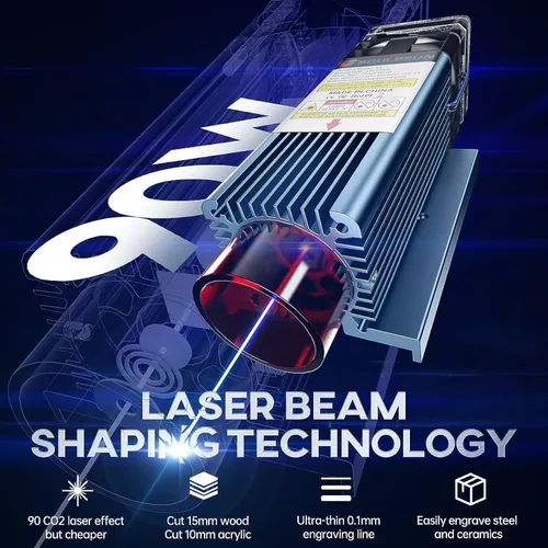 Vista 3 de SCULPFUN Grabador láser S9 90W, protección ocular, foco láser de compresión