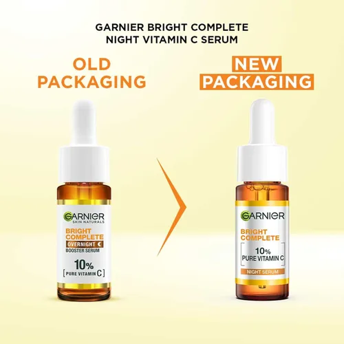 Vista 4 de Garnier Serum Nocturno Anti-Manchas Focales para Cara, con 10% de Vitamina C Pura y Ácido Hialurónico, Anti-Pigmentación y Opacidad, Para Todos