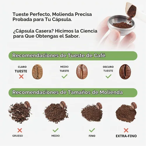 Vista 7 de Cápsulas Vertuo Reutilizables de Acero Inoxidable Compatibles con VERTUO NEXT+RECARGA+Alumin-VERTUO-Pods-80+150+230ml Cada 2 Piezas +Tamizador