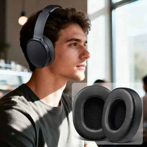 Vista 5 de SOULWIT Earpads for Skullcandy Crusher Evo/Hesh ANC/Hesh Evo - Black Negro
