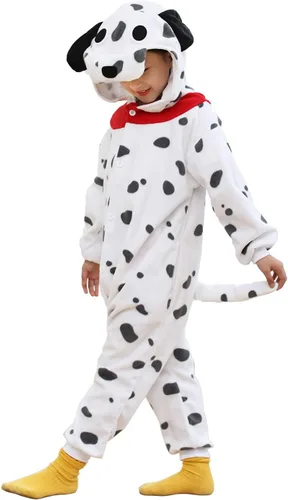 Vista 4 de Pijama unisex de una pieza para niños, disfraz de animal para cosplay de Navidad, Halloween
