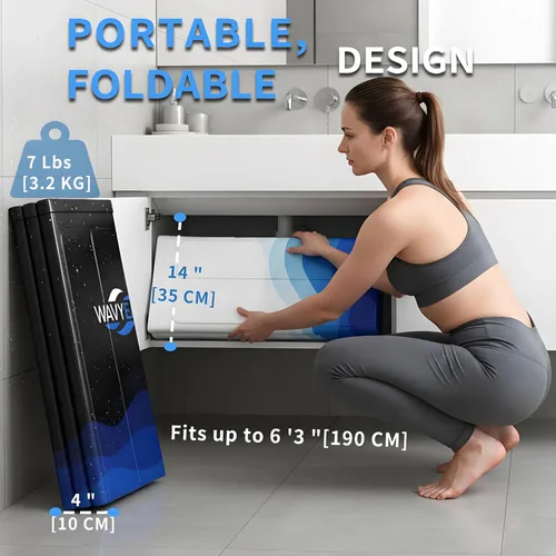 Vista 4 de WAVYEASE® Bañera portátil para adultos - (31.5 pulgadas de largo x 26 pulgadas de alto) bañera fría plegable para recuperación - Bañera de remojo