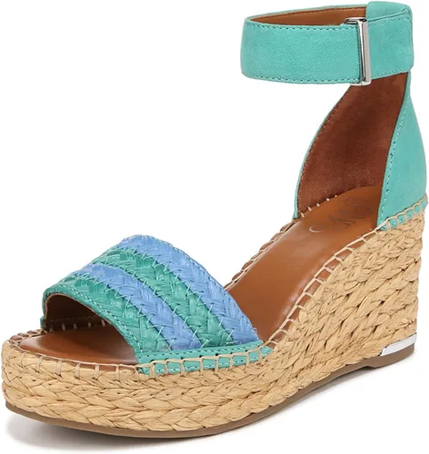Vista 32 de Franco Sarto Sandalias de cuña Clemens Raffia para mujer Raffia Beige