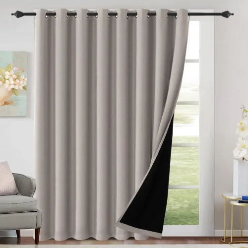 Vista 34 de H.VERSAILTEX Cortinas 100% de opacidad con aislamiento térmico, cortinas opacas completas para sala de estar, cortinas de ventana de eficiencia