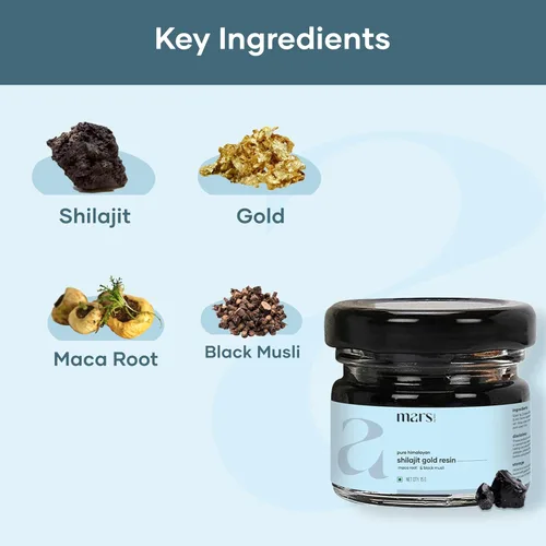 Vista 2 de Mars Pure Himalayan Shilajit Gold (resina) Shilajit orgánico prémium procedente de Himalayas de gran altitud Potenciador de energía natural
