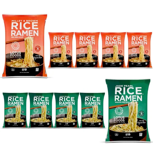 Vista 12 de Lotus Foods Jade Pearl Organic Rice Ramen - Bolsas de 2.8 onzas (paquete de 10)