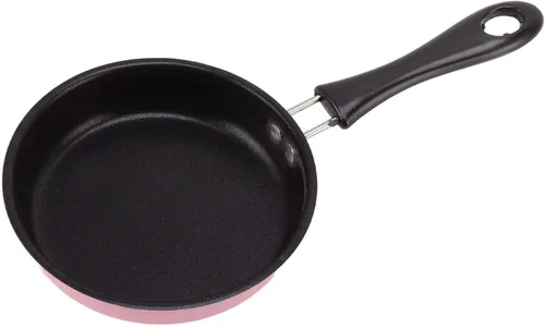 Vista 10 de HERCHR - Sartén pequeña para huevos, sartén de 4.9 pulgadas de acero inoxidable para huevos pequeños, sartén antiadherente redonda con mango