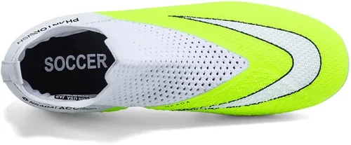 Vista 4 de Zapatos de fútbol para hombre, transpirables, para atletismo, para exteriores, para entrenamiento de césped firme
