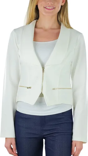 Vista 8 de ToBeInStyle Blazers de manga larga con cremallera y botones para mujer
