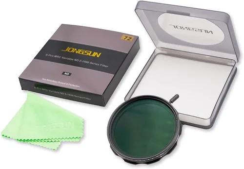 Vista 9 de JONGSUN Filtro ND variable de 2.835 in, S-Pro MRC de 16 capas de nano recubrimientos, más de 10 paradas ND2-ND1000 ajuste continuo graduado, kit