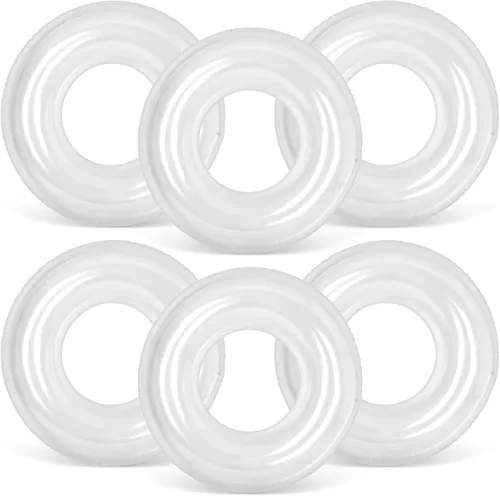 Vista 11 de JellyArch 6 piezas de flotadores inflables para piscina de 28 pulgadas, tubo de natación a granel para adultos, flotadores de piscina