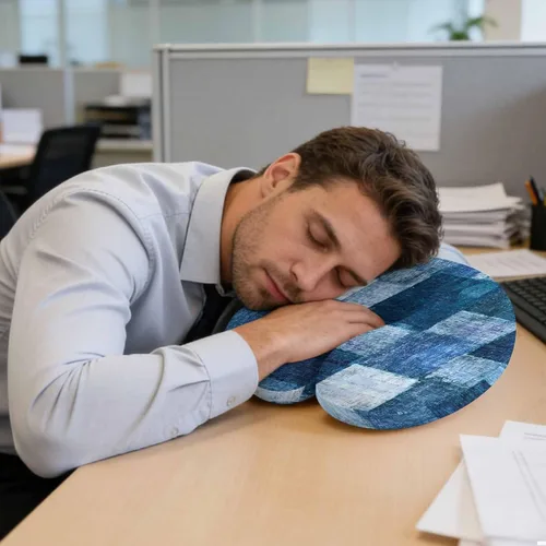 Vista 7 de Travel Pillows U-Shaped Neck Pillow Navy Blue White Ombre Ergonomic Memory Foam Pillow Head Cushion,Abstract Color Block Soft Portable Neck Pillows