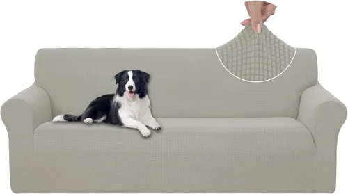 Vista 23 de U-NICE HOME Funda para sofá biplaza elástica, cubierta para sofá, funda para sillón, protector de muebles para sofá con 2 cojines, funda para sofá