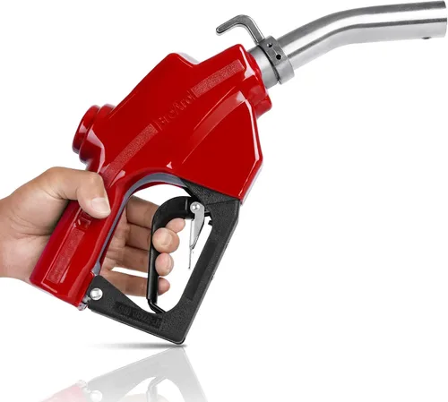 Vista 8 de Boquilla de combustible automática de 1 pulgada NPT de apagado automático roja con junta giratoria de 19/16 pulgadas (diámetro exterior = 30 mm)