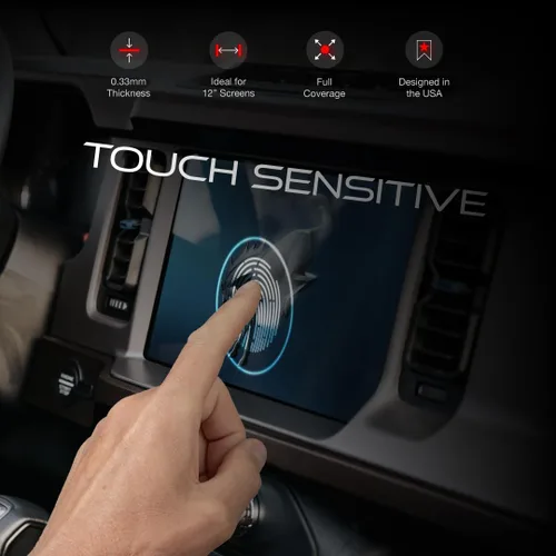 Vista 4 de Protector de pantalla para Ford Bronco de 12 pulgadas (2021-2026), vidrio templado para Ford Bronco SYNC4, brillo transparente HD, resistente a