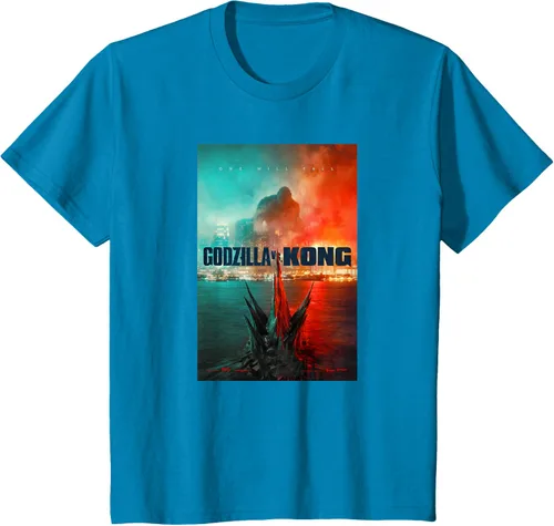 Vista 34 de Godzilla vs Kong - Camiseta oficial con póster, Negro