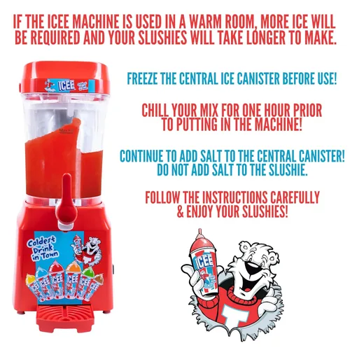 Vista 9 de ICEE Home - Máquina para hacer granizados para encimera, paquete de 4 jarabes ICEE y paquete de 20 vasos de papel y pajitas ICEE. Crea hasta 34