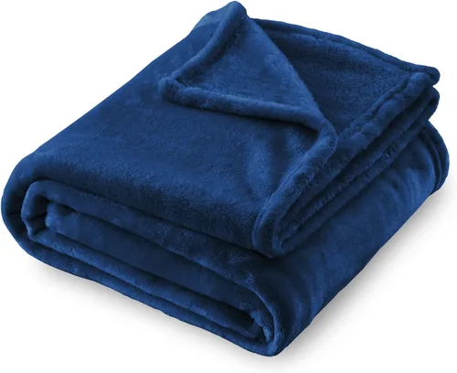 Vista 12 de SOCHOW Manta de Franela de Forro Polar Tamaño Throw, Súper Suave y Acogedora para Todas las Estaciones para Cama o Sofá, Coral Azul, 50x60 pulgadas