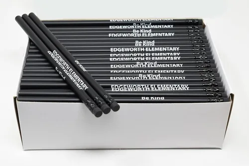 Vista 16 de Pencil Guy Lápices redondos impresos personalizados promocionales.-500 por caja Rosado