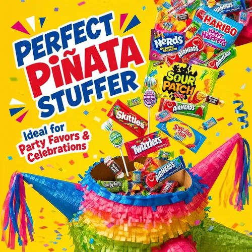 Vista 3 de Paquete Variado de Dulces a Granel - Dulces Envueltos Individualmente a Granel de 2 lb para Búsqueda de Huevos de Pascua - Rellenos para Piñata