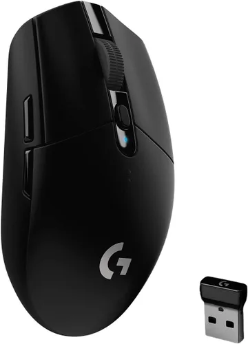 Vista 2 de Logitech G Mouse inalámbrico para juegos Lightspeed 305 - Negro y teclado para juegos Prodigy, teclas retroiluminadas LIGHTSYNC RGB, resistente a