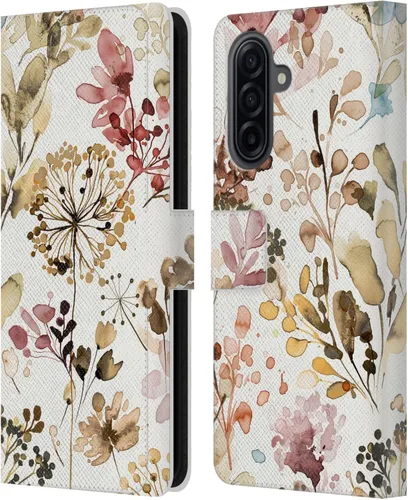 Vista 132 de Head Case Designs Officially Licensed Ninola Beige Wild Grasses Leather Wallet Case Compatible with Samsung Galaxy A07 4G