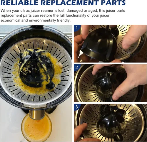 Vista 6 de Piezas de repuesto para exprimidor de cítricos Eurolux, piezas de exprimidor de jugo de limón de naranja, exprimidor de cono