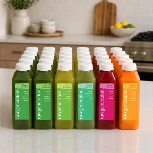 Vista 10 de Raw Generation Skinny Juice Cleanse, 3 días, 18 botellas de jugo prensadas