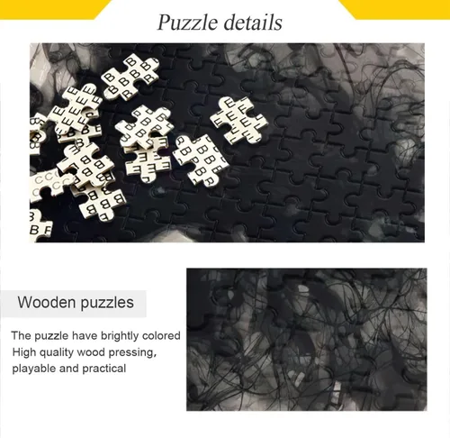 Vista 2 de Rompecabezas de 1000 piezas para adultos American African Black Girl Wood Puzzles Educativo Cerebro 21216876 Chica negra africana americana 21216876