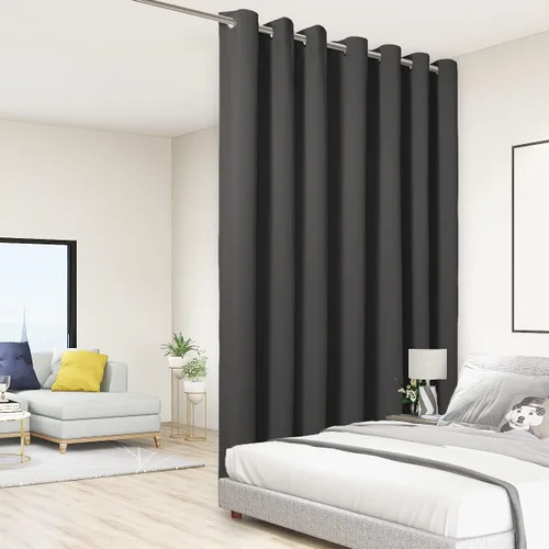 Vista 31 de BONZER Separadores de cortinas negras, cortinas opacas portátiles, panel de tratamiento de ventana de privacidad, cortinas con aislamiento térmico