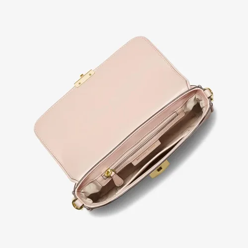 Vista 3 de Michael Kors Bradshaw - Bolso bandolera con tachuelas color rosa suave, Rosa suave