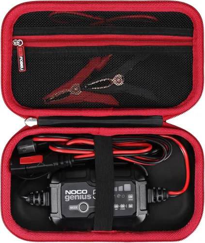 Vista 2 de FBLFOBELI - Estuche rígido para arrancador NOCO GENIUS5 (solo funda) Carcasa rígida de EVA, a prueba de golpes y resistente al agua, cierre