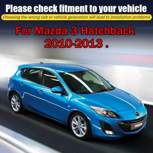 Vista 6 de Protectores de lluvia para Mazda 3 Hatchback 2010-2013, deflectores de ventana lateral con cinta adhesiva para Mazda 3 Hatchback, viseras de ventana