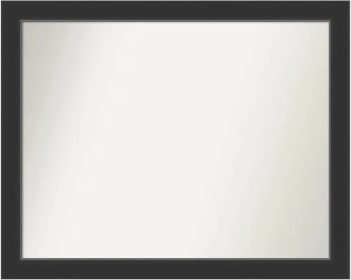 Vista 195 de Amanti Art Espejo personalizado, espejo de baño negro Astor, espejo de pared o espejo de tocador de baño sobre el fregadero (25 x 25 pulgadas)