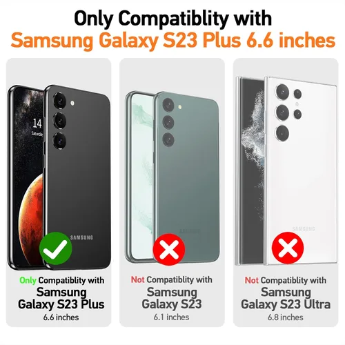Vista 2 de Oneagle Funda para Samsung Galaxy S23+ Plus [4 en 1], Funda para Teléfono Samsung S23+ Plus 5G con [Anillo Soporte Giratorio 360°][1X Protector
