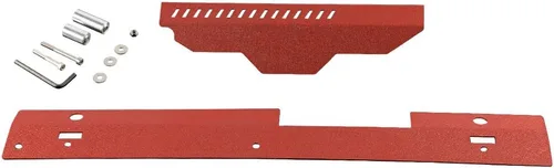Vista 6 de Nuevo combo de cubierta de correa de radiador y polea compatible con Subaru 2002-2007 WRX y STi rojo