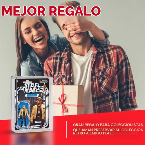 Vista 7 de EVORETRO Caja de exhibición y protector para figuras de acción Compatible con Star Wars, Marvel Legends y GI Joe (con tarjeta) Figura de 3.75