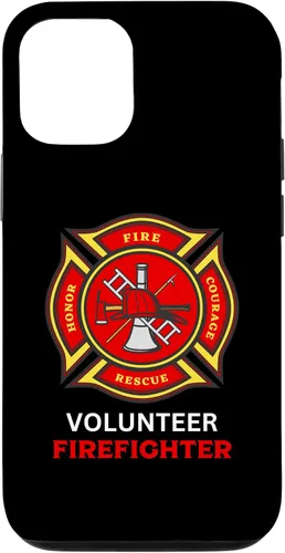 Vista 28 de Funda para iPhone 16 con logotipo de bomberos voluntarios con símbolo de bombero