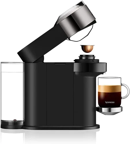 Vista 2 de Nespresso De'Longhi Vertuo Next Deluxe de De'Longhi con Aeroccino - Cromo