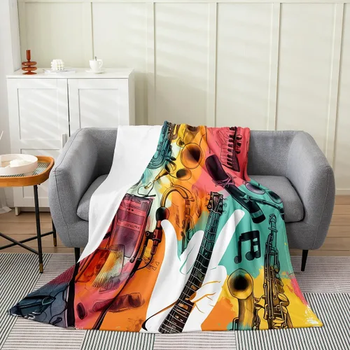 Vista 11 de jejeloiu Cute Mushroom Decor Plush Throw Blanket, For Kids Boys Girls 40"x50" Botanical Plants All Season,Bed Blanket Cartoon Mushrooms Flannel