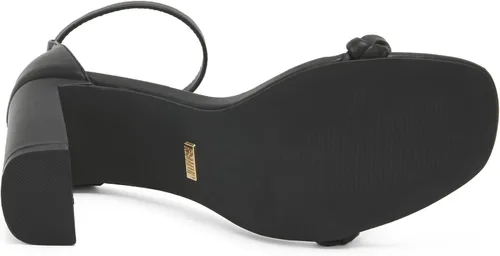 Vista 7 de vodvob Sandalias de tacón alto grueso para mujer, con hebilla y correa al tobillo, zapatos de vestir, para fiestas, bodas, sandalias de tacón