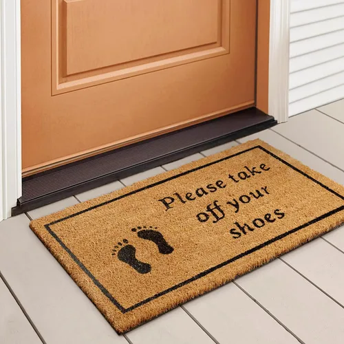 Vista 11 de LuxUrux Alfombra de Fibra de Coco de Bienvenida - Respaldo Extra Resistente, 17'' x 30'' Alfombra Natural para Puerta - Fácil de Limpiar, Hermoso