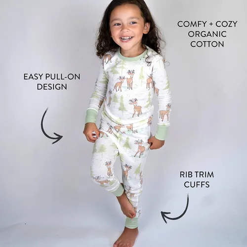Vista 6 de HonestBaby - Pijama familiar navideña de algodón orgánico