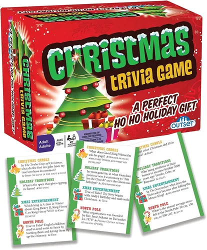 Vista 2 de Juego de trivia de Navidad: un Ho-Ho perfecto contiene más de 200 cartas, gran juego de fiesta para edades de 12 años en adelante juegos de cartas