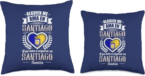 Vista 3 de Someone loves me in Chile. Flag of Santiago Alguien Me AMA En Santiago Chile - Almohada (16 x 16 pulgadas), multicolor