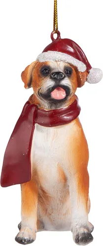 Vista 14 de Design Toscano - Figura de perro para decoración navideña.