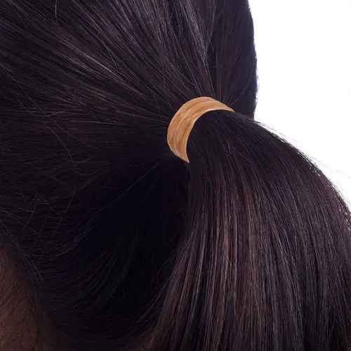 Vista 4 de Hicarer 1000 mini bandas de goma suaves para trenzas de cabello (1.5 cm, marrón)